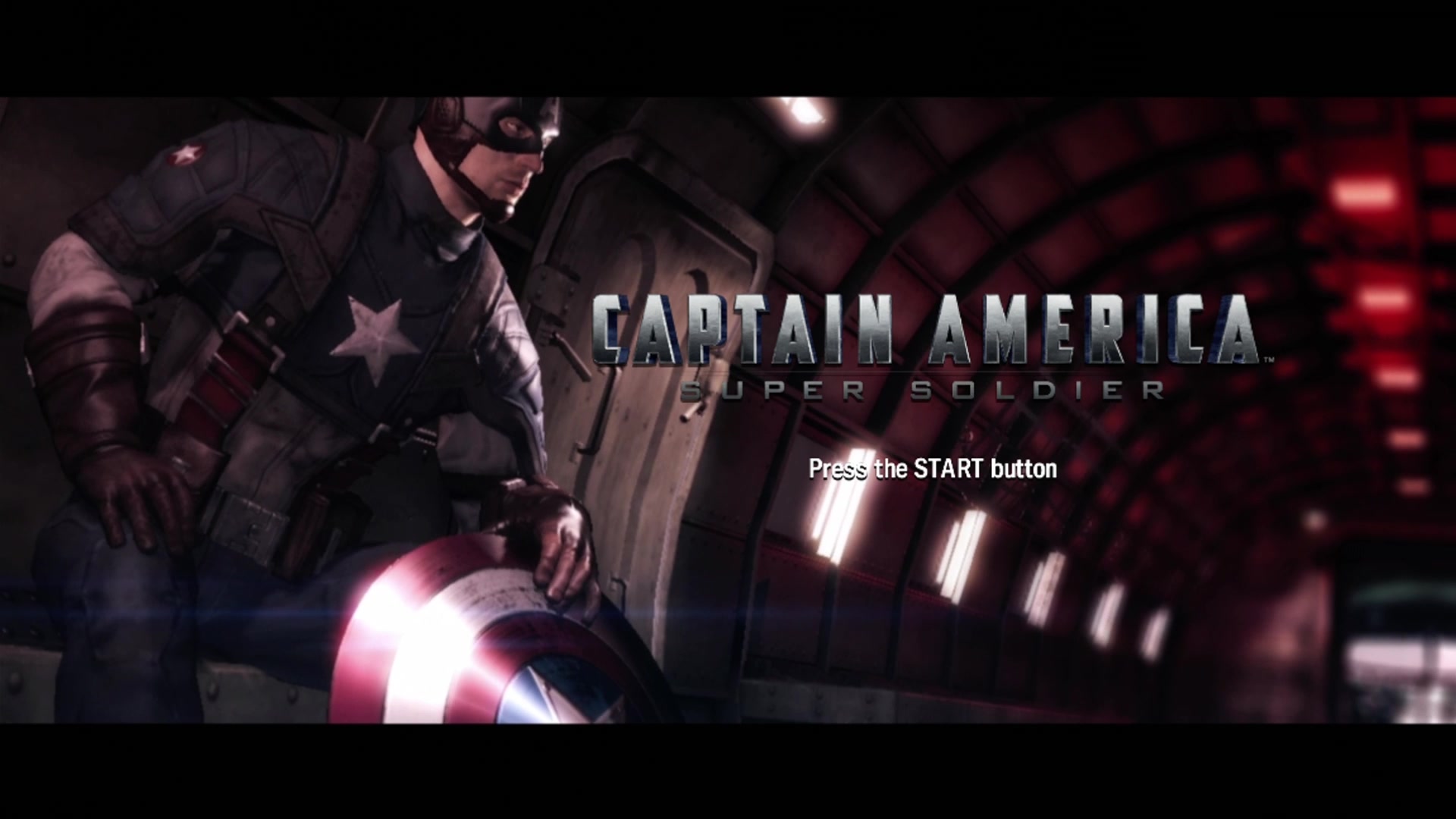 Captain America: Super Soldier title screen for Xbox 360